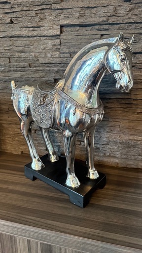 シルバー　馬　置物