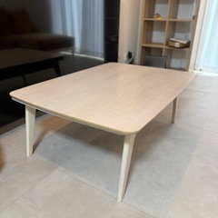 天然木　ホワイトアッシュ　こたつテーブル　105×75　の画像