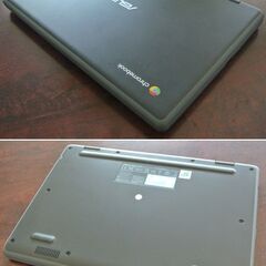 超美品 ASUS 11.6インチ タッチパネル 2-in-1 Chromebook Flip CR1「CR1100FKA-BP0003」2031年6月まで利用可 初期不良対応可の画像