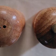 木製 ソルト＆ペッパーミル 調味料入れ ２本セットの画像