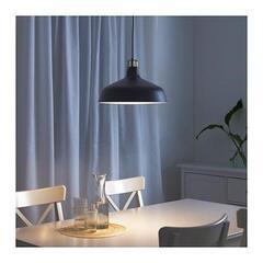 IKEA ペンダントランプ　RANARP ラーナルプ　38cm ブラック　電球付きの画像
