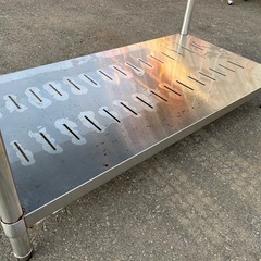 タニコー 業務用 ステンレス製 引出し付き 作業台 バックガードなし W1200 D600 H800 引出し2杯 中古品 ③の画像