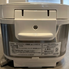 ハイアール マイコンジャー炊飯器 2017年製　三合炊きの画像