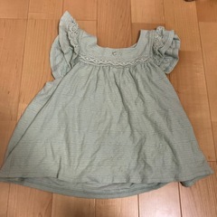 ミントグリーン ノースリーブチュニック 130の画像