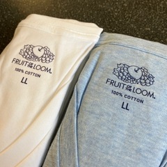 M2511-434 Ｖネック Tシャツ 半袖 LLサイズ 2枚セット 未使用品 保管汚れ有りの画像