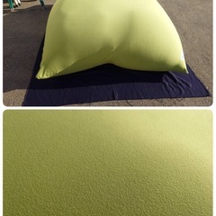 ● Yogibo Giga Max/ヨギボー ギガマックス/ライムグリーン/ソファベッド/特大/ビーズソファ/ビーズクッション/人をダメにする/クッションソファ/椅子/ベッド 中古 ③の画像