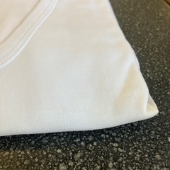 M2511-435 TOPVALU 8分丈Uネックシャツ 長袖 Lサイズ やや厚地 スムース編み １枚のみ 未使用品 保管汚れ有りの画像