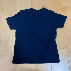 ネイビー濃紺　黒系Tシャツ 肩ボタン付き　80 90の画像