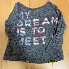 ミッキーマウス 長袖ロンTサイズ80 グレーの画像