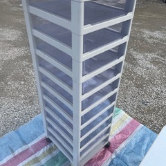 書類ケース10段 キャスター付き レターケース　棚 事務所 引き出しの画像