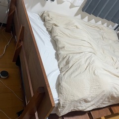 木製ベッドフレーム ダブル/セミダブル　　の画像