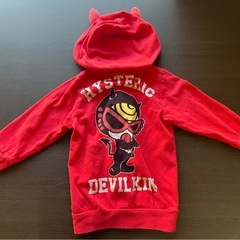 ヒステリックミニ　デビルパーカー　80サイズ　赤の画像