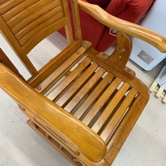 美原店　ヤ 木製 ロッキングチェア 家具 揺り椅子 チェア レトロの画像