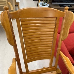 美原店　ヤ 木製 ロッキングチェア 家具 揺り椅子 チェア レトロの画像