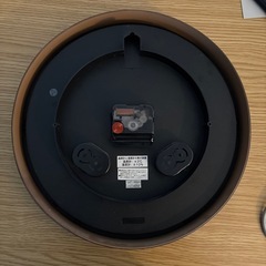 温度計湿度計付き壁掛け時計の画像