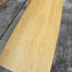 木製ダイニングテーブル&ベンチチェア2脚セットの画像