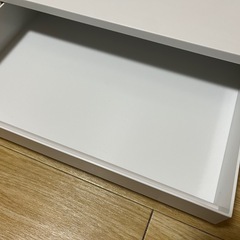 【美品】無印良品　小物収納ケース　ワイド　中　ホワイトグレーの画像