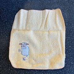 M2511-439　ハンドタオル 和柄 オレンジ ハンカチ 未使用品の画像