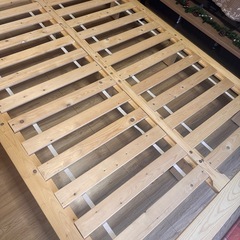 木目調 ダブルベッドの画像