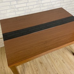 ダイニングテーブル　こたつテーブル 長方形幅120×奥行80 高さ調節可能の画像