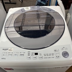 【ジャングル深井店】★洗濯機 シャープ ES-GV8F 8.0kg 2021年製 家電 堺市（中区 堺区 西区 東区 南区） 和泉市 河内長野市 富田林市 松原市 狭山市 深井【FU2955】の画像