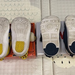 【差し上げます】IFME イフミー キッズシューズ 14cm 黄色&ネイビー 2足セットの画像