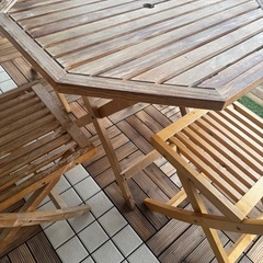 ガーデンテーブル5点セットの画像