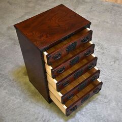≪yt2014ジ≫ 岩谷堂箪笥 桜木作 チェスト60 5段5杯 中古家具 リユースストレージ仙台 70822-07の画像