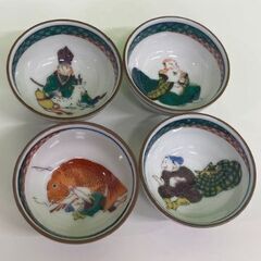 有田焼 古伊万里絵 清秀窯 カップ4個 九谷焼 七福神お猪口 7個セット 伝統工芸品の画像
