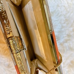 和装バッグ　オレンジの画像