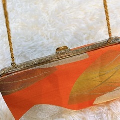 和装バッグ　オレンジの画像