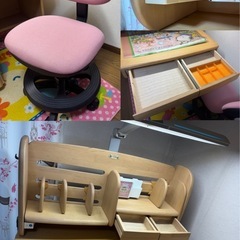 【価格相談可】イトーキ学習机•キャビネット•椅子3点の画像