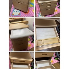 【価格相談可】イトーキ学習机•キャビネット•椅子3点の画像
