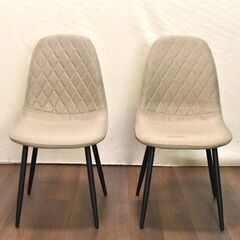 ≪yt887ジ-中≫ ダイヤステッチチェアー ベージュ系 シミ有...