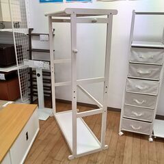 ★リユースのサカイつくば店★TK7461  ハンガーラック アイボリー H155×D50×W100 クリーニング済みの画像