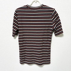 【美品】H&Mラメ入りボーダーTシャツの画像