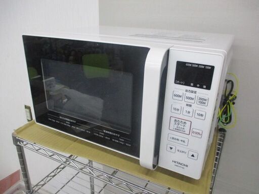 G∀小33 電子レンジ HITACHI 2022年製 HMR-FT183 17 L ホワイト 検：日立 横開き フラットタイプ 単機能レンジ キッチン家電