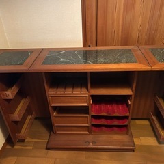 アンティーク ヴィンテージ 家具 ワイン 収納 バーカウンターの画像