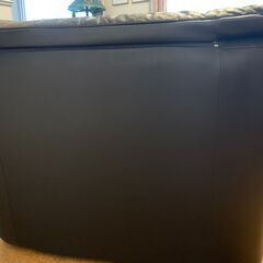 1人掛け ソファー レザー 黒 【引取来て頂ける方】の画像