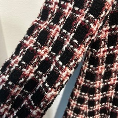 COLLER　ツイード調　ピンクコート　Mの画像