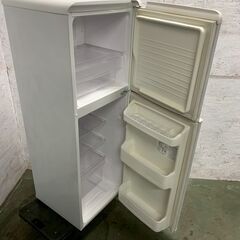 【MITSUBISHI】 三菱 2ドア 冷凍冷蔵庫 MR-15A-H 動作確認済み 150L キッチン家電 2001年製 ホワイト A0947の画像