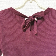 【美品】GUラメ入りリボンTシャツの画像