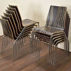 ≪yt1132ジ-中≫『複数在庫 18脚』Abord/アボール ダイニングチェア 1脚 木目/スタッキングチェア/椅子/業務用/飲食店/店舗 リユースストレージ仙台 60118-12の画像