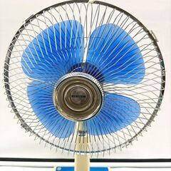 東芝/TOSHIBA 扇風機 H-30AJ 4枚羽根 青 昭和レトロの画像