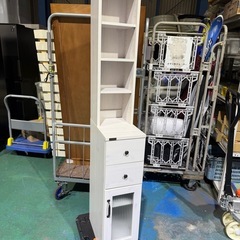 隙間収納 幅30cm ランドリーチェスト ランドリー収納 収納棚 キャビネット スリムラック 【美品】の画像