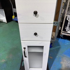 隙間収納 幅30cm ランドリーチェスト ランドリー収納 収納棚 キャビネット スリムラック 【美品】の画像