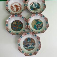 「未使用」九谷焼 色絵花鳥 小皿 時代絵 小鉢 伝統工芸品 10枚の画像