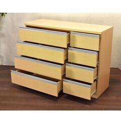 ≪yt1450ジ-中≫ ニトリ ローチェスト 4段 8杯 難あり...