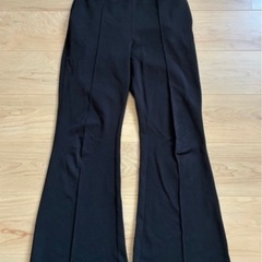 脚長フレア センタープレス セミフレア イージーパンツの画像