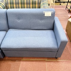 ニトリ カウチソファ ３人掛け ソファ ブルー系の画像